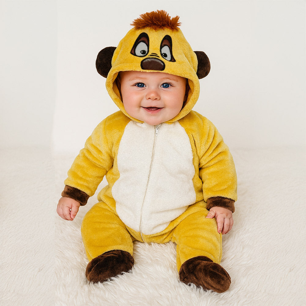 Kit 3 Mamelucos Disney para Bebé con Gorro Bordado Simba, Mike, Timon