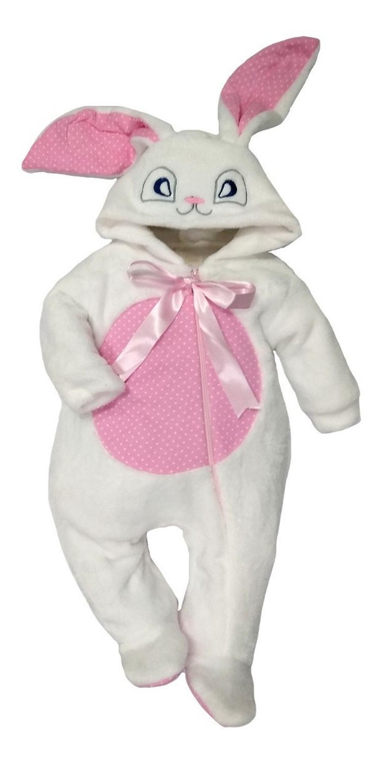 Kit 3 Mamelucos Kiss para Bebé con Gorro Bordado Elefanta, Coneja, Koala