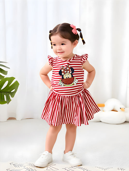 Vestido Rayas Disney Minnie Mouse Sandia