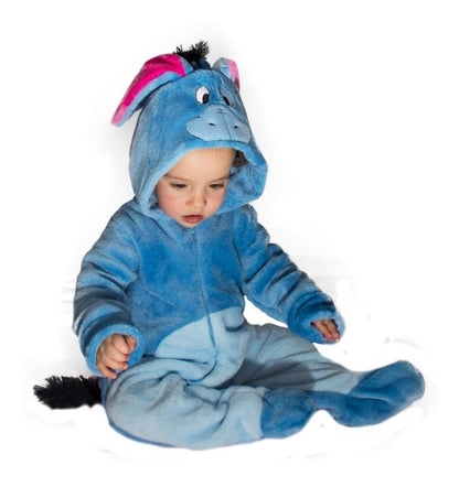 Kit 3 Mamelucos Disney para Bebé con Gorro Bordado Pumba, Eeyore Carita, Mickey