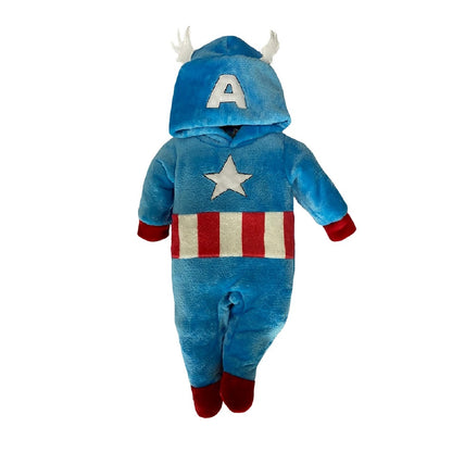 Kit 3 Mamelucos Para Bebé Marvel Capitan America, Black Panther y Spiderman