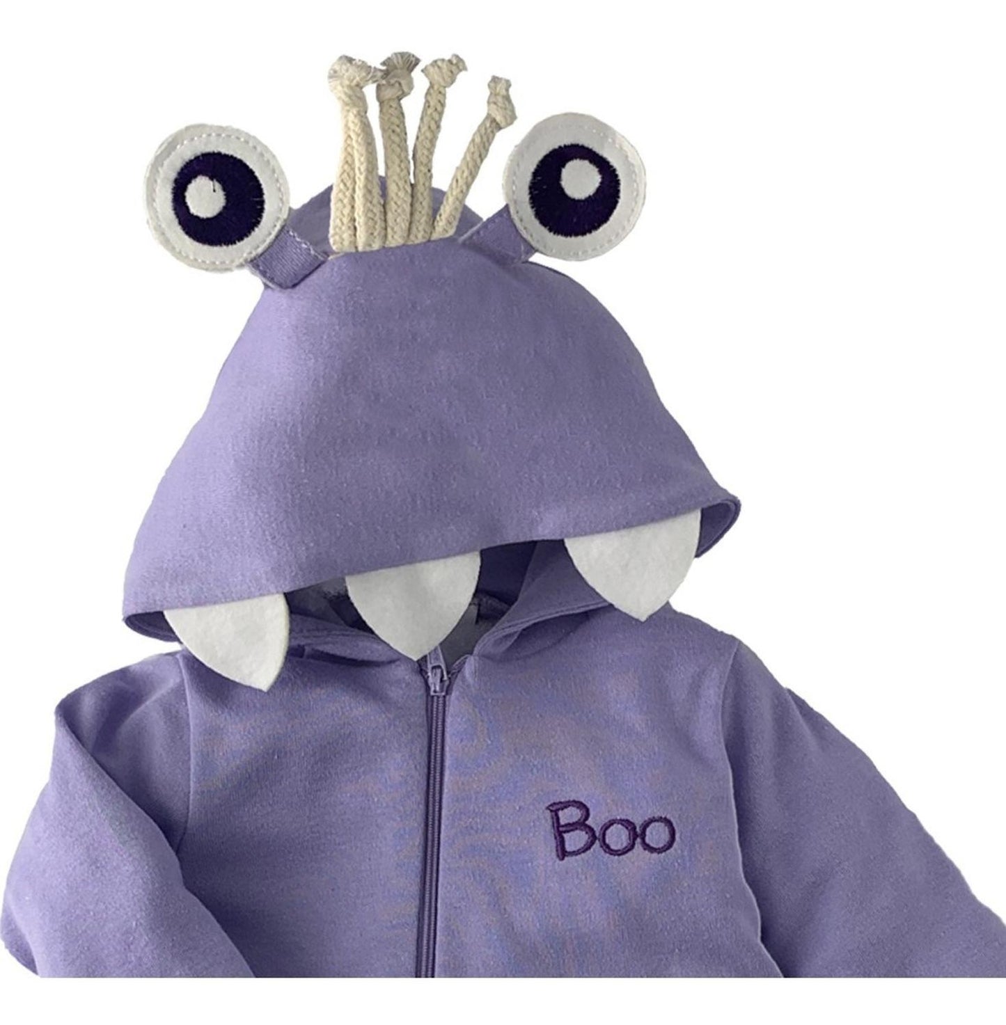 Mameluco Algodón Con Gorro Bordado Disney Boo