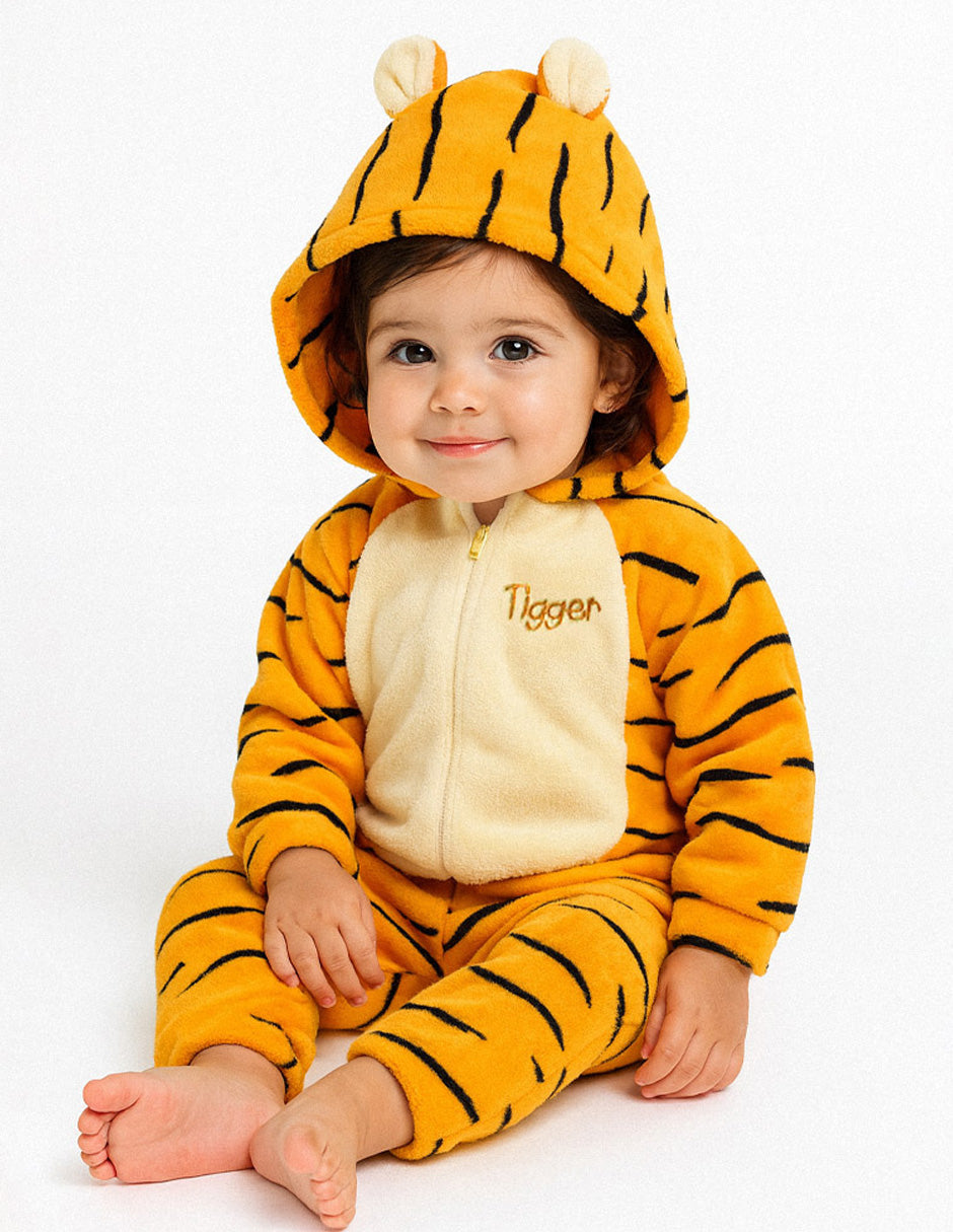 Mameluco Con Gorro Bordado Sin Pie Disney Niño