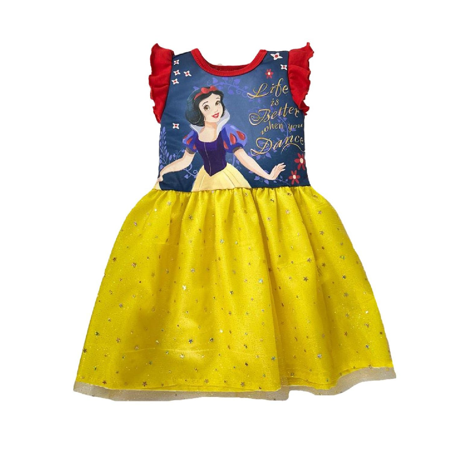 Kit 3 Vestidos Disney Blanca Nieves, Cenicienta, Bella