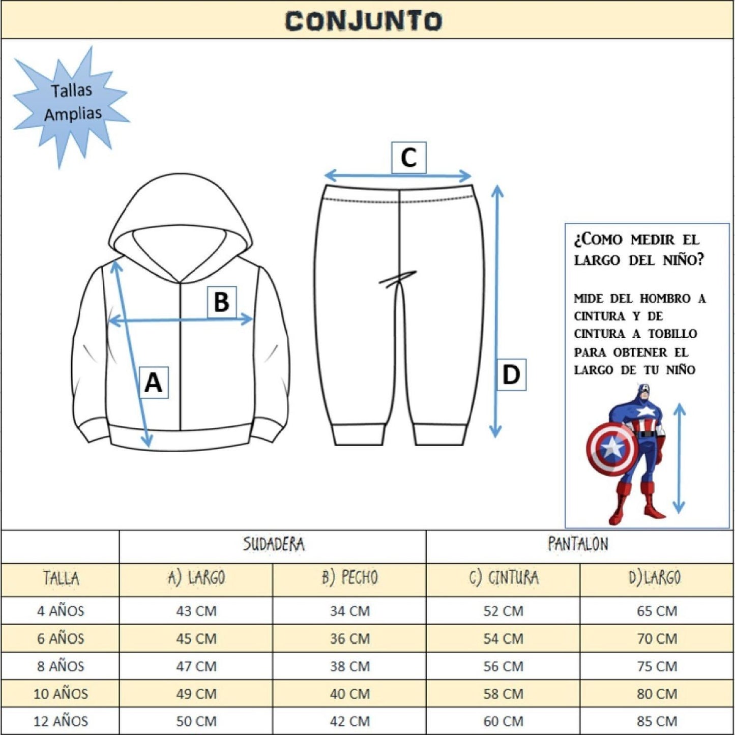 Kit 3 Conjuntos Pants Marvel para Niño Ironman, Thor, Capitán América