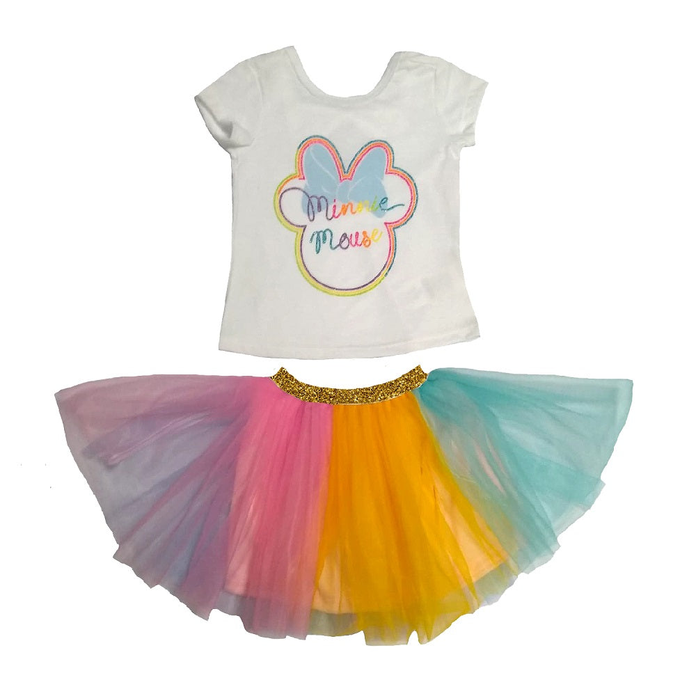 Kit 2 Conjuntos Falda tutu Disney Minnie Mouse