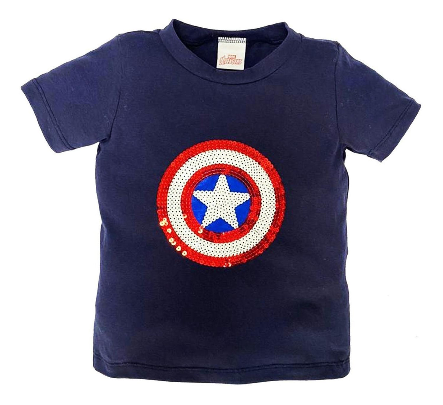 Conjunto 2 piezas Marvel para Niño Algodón Short y Playera Bordada Capitán América