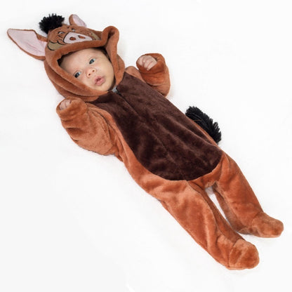 Kit 3 Mamelucos Disney para Bebé con Gorro Bordado Pumba, Eeyore Carita, Mickey