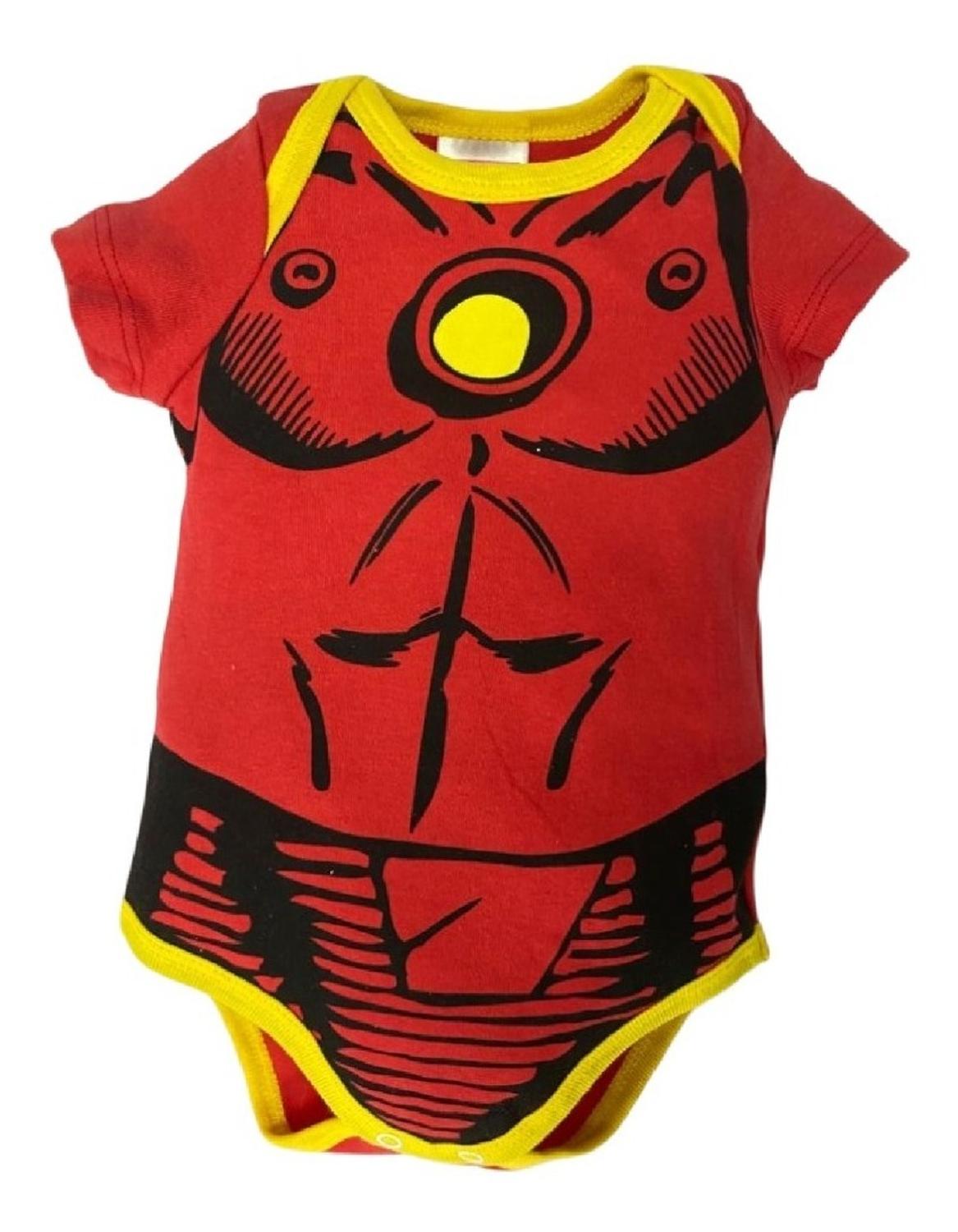 Pañalero Algodón Marvel para Bebé con Gorro Estampado Ironman