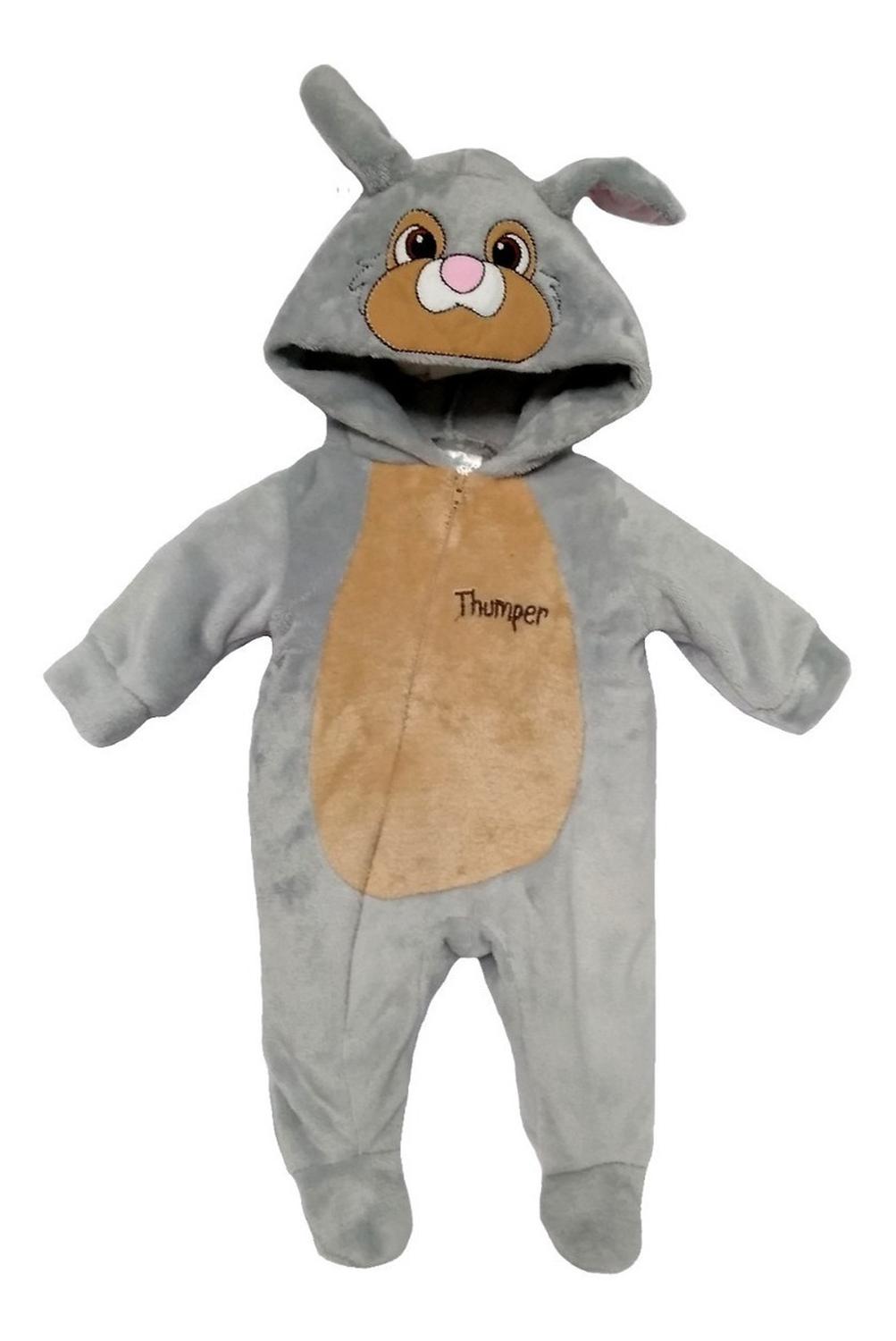 Kit 3 Mamelucos Disney para Bebé con Gorro Bordado Thumper, Sulley, Squirt