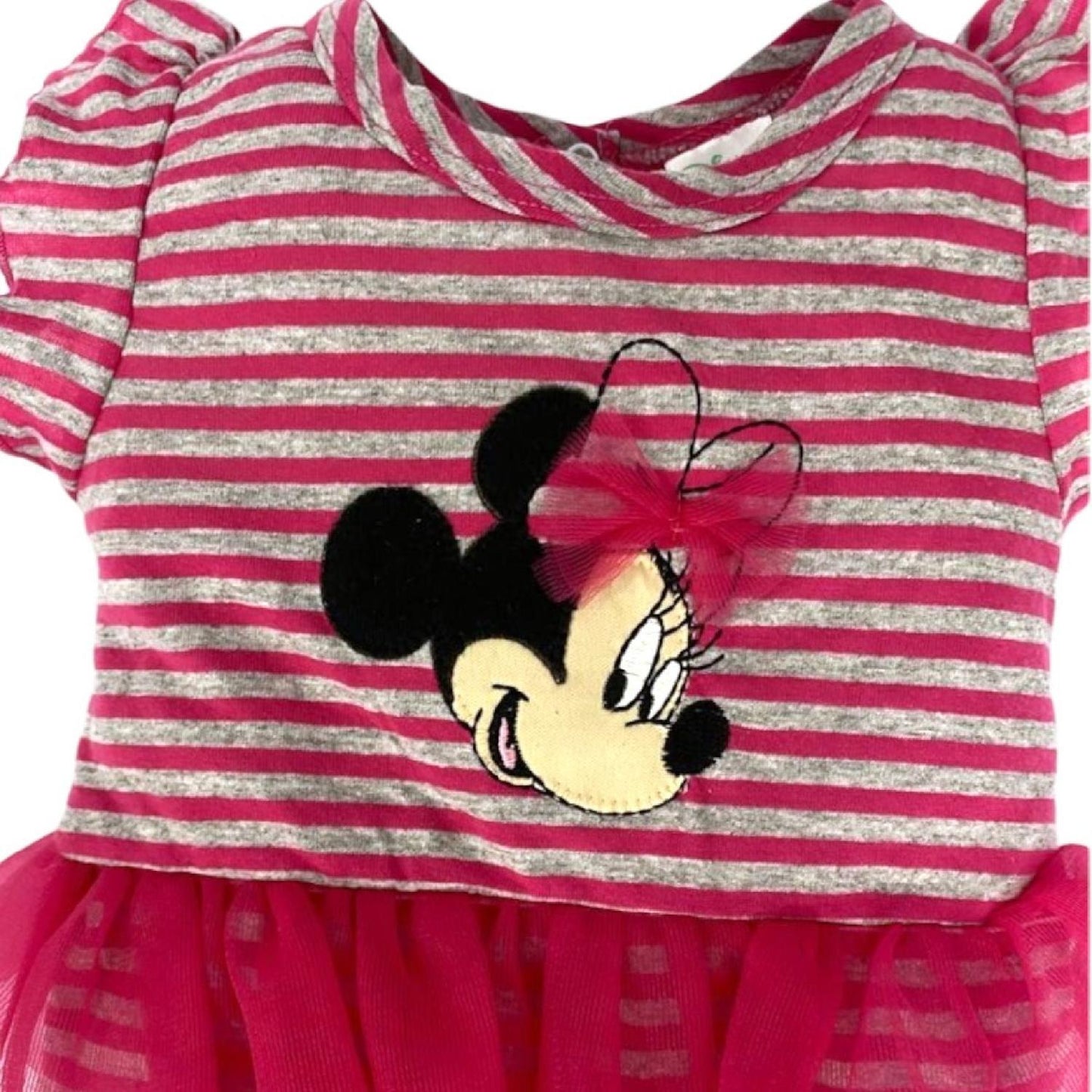 Mameluco Algodon Disney para Bebé Bordado Minnie Mouse Rayas