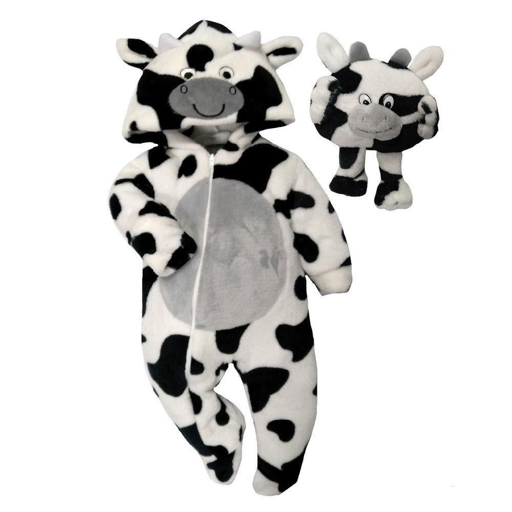 Kit 3 Mamelucos Para Bebé Canguro, Vaca y Jirafa