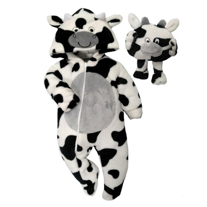 Kit 3 Mamelucos Para Bebé Canguro, Vaca y Jirafa