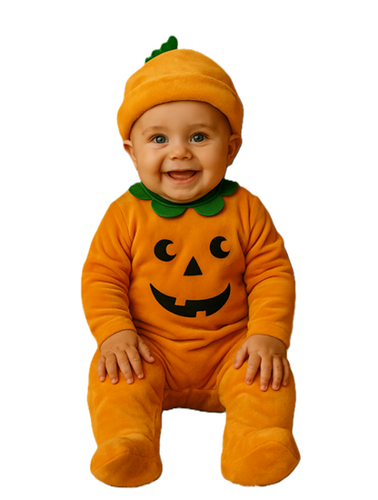 Mameluco Kiss para Bebé con Gorro Halloween Calabaza
