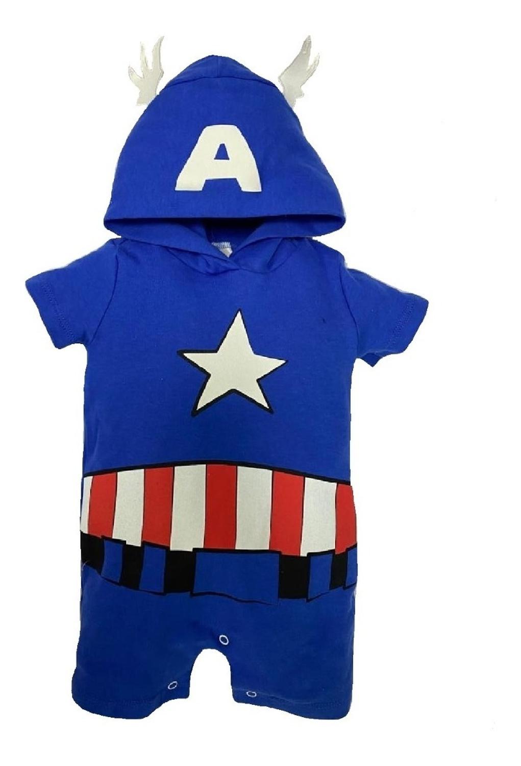 Kit 2 Pañaleros Marvel Spiderman Capitan America Con Gorro