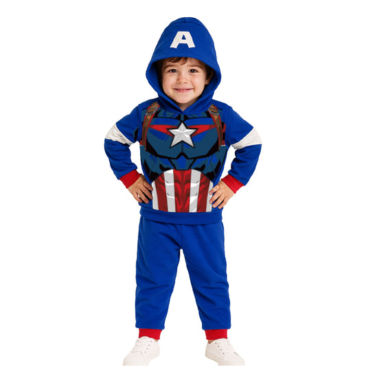 Conjunto Marvel Niño Con Gorro Capitán América