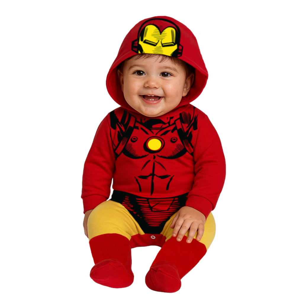 Mameluco Para Bebe Con Gorro Bordado Marvel