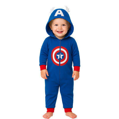 Mameluco Marvel Niño Con Gorro Bordado Capitán América