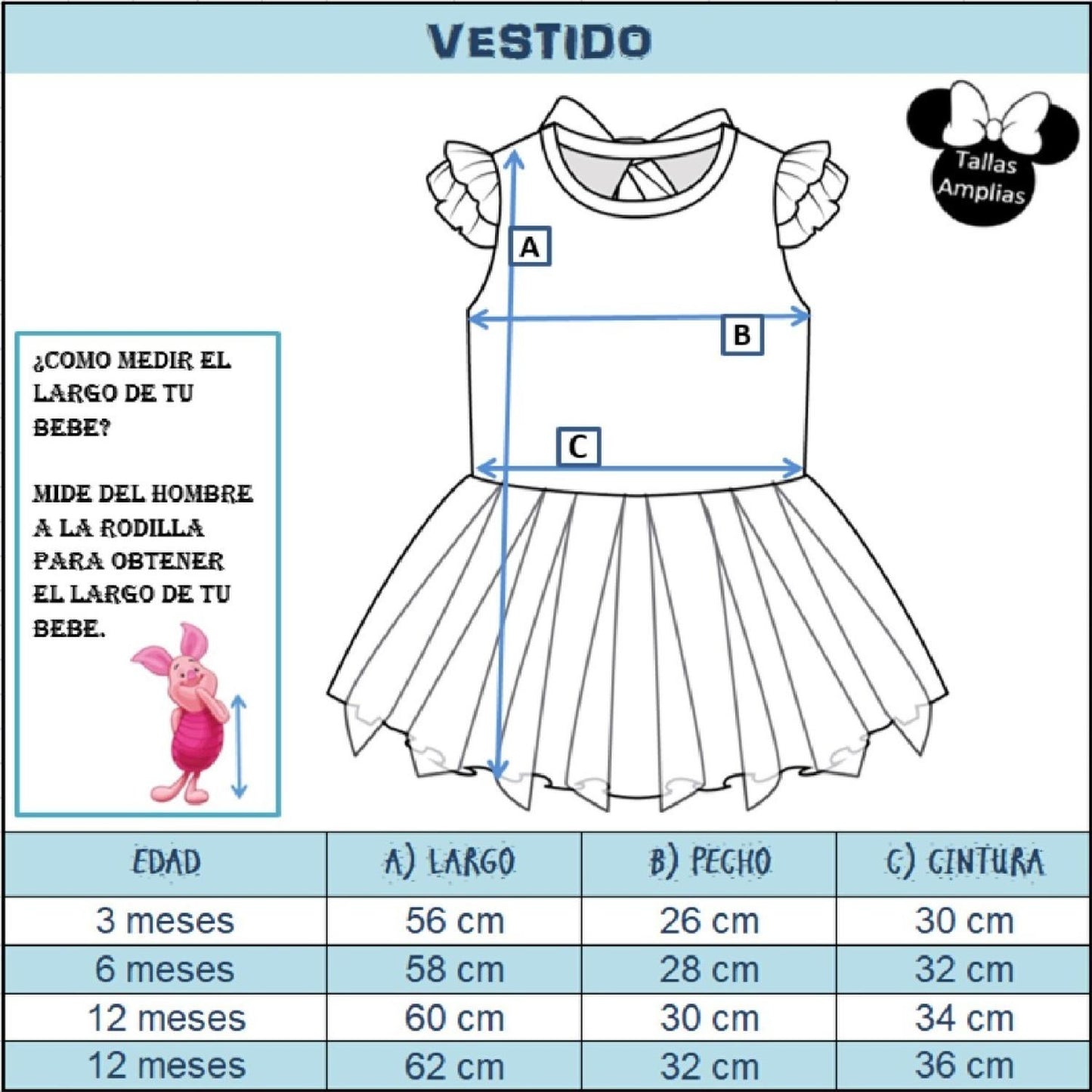 Kit 2 Vestidos, 1 Pañalero Disney Minnie Mouse
