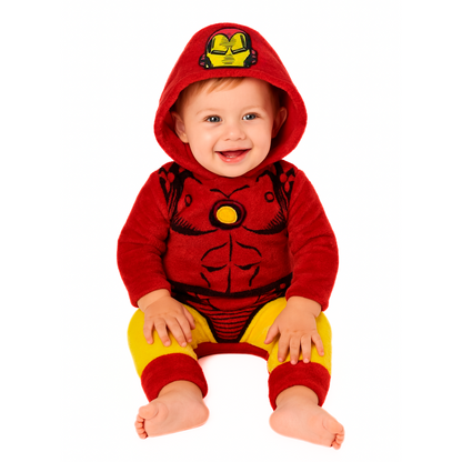 Mameluco Con Gorro Bordado Marvel Ironman Niño