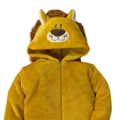 Mameluco Con Gorro Bordado Leon