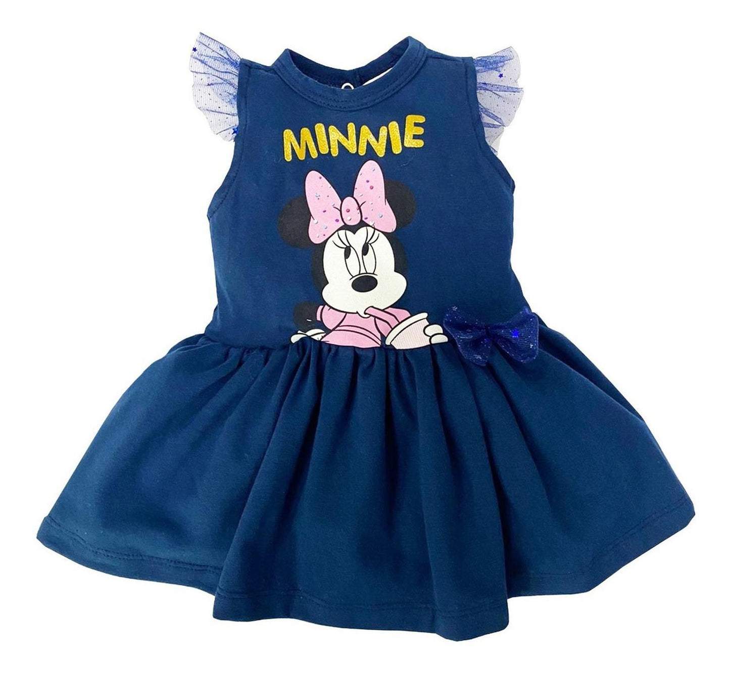 Kit 2 Vestido Algodon Disney para Bebé Estampado Minnie Mouse