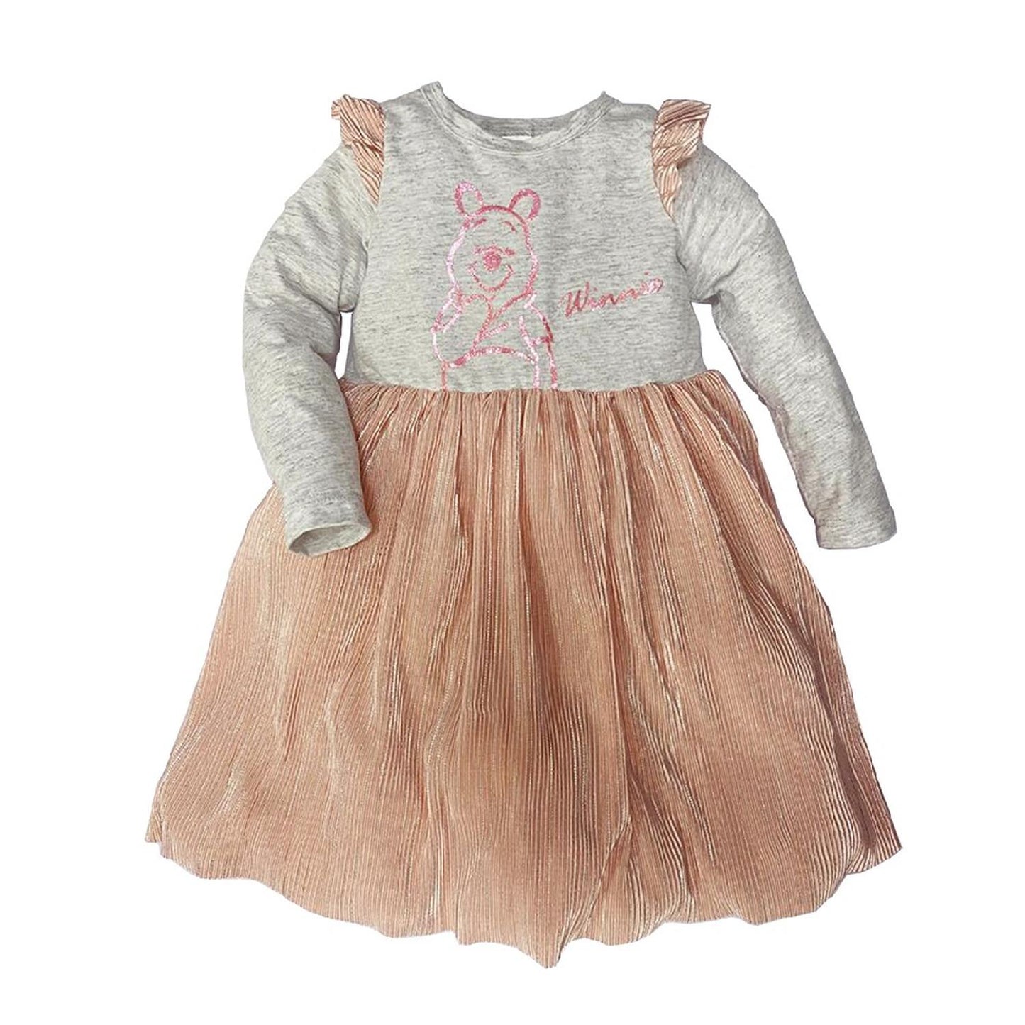 Vestido Estampado Manga Larga Disney Winnie Pooh