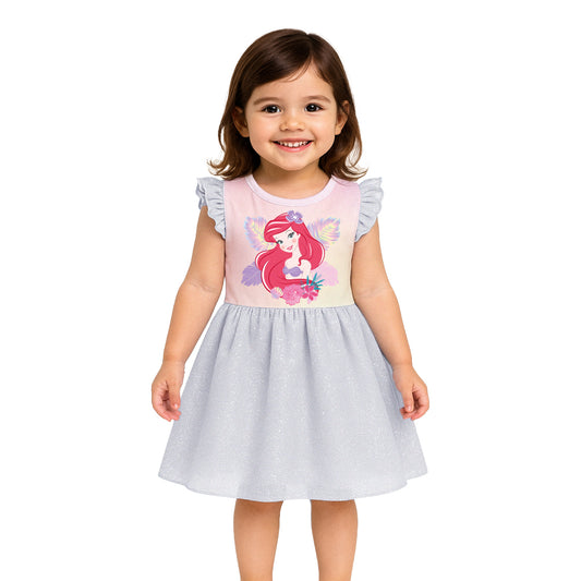 Vestido sublimado tul con glitter Disney Ariel