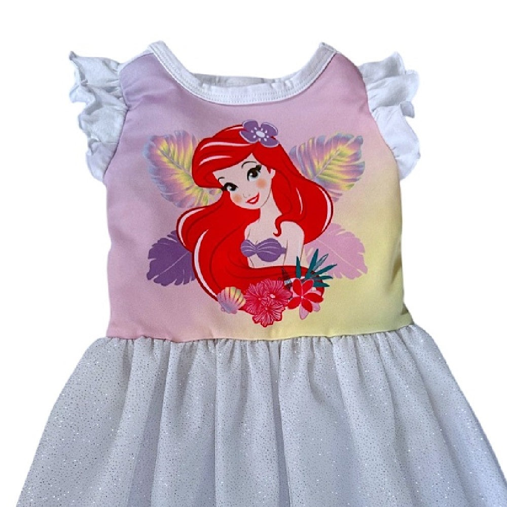 Vestido sublimado tul con glitter Disney Ariel
