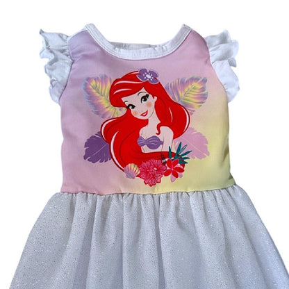 Vestido sublimado tul con glitter Disney Ariel
