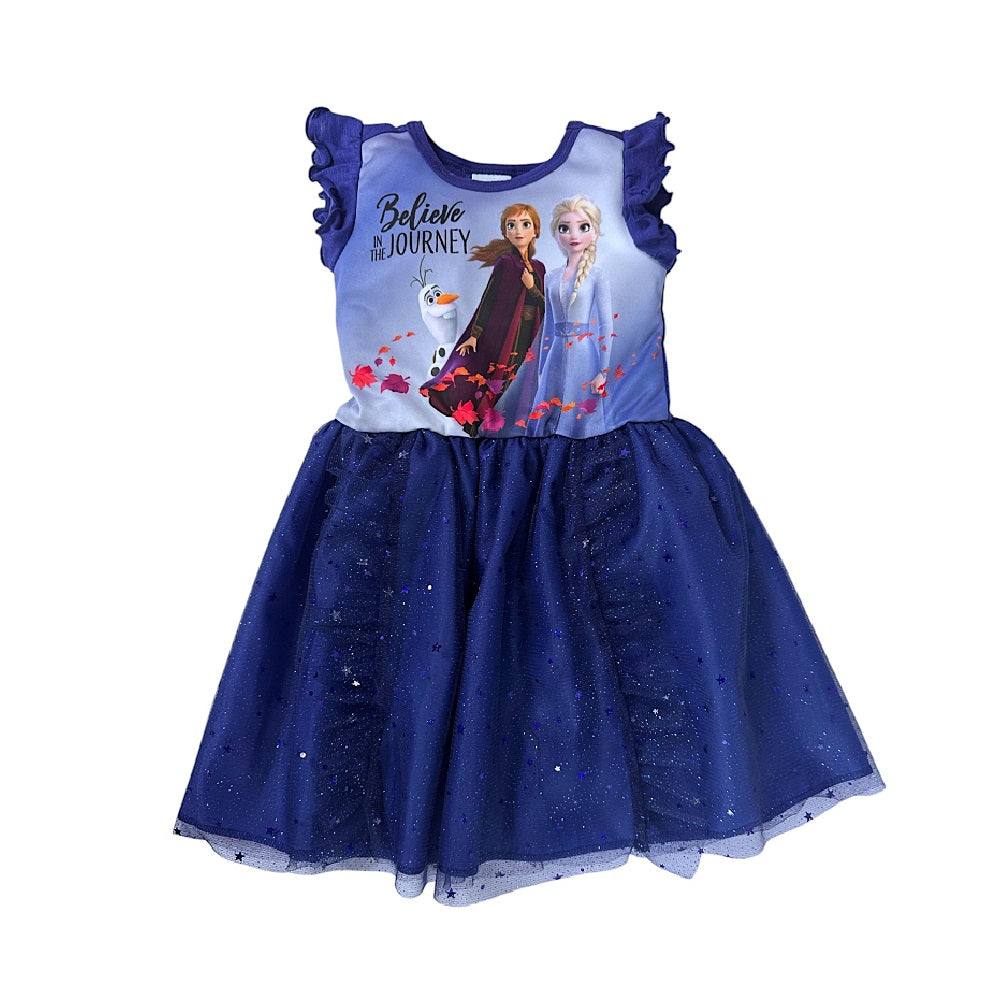 Vestido sublimado tul con glitter Disney Frozen