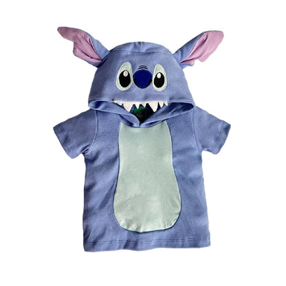 Conjunto Algodón Short Y Playera Stitch Disney