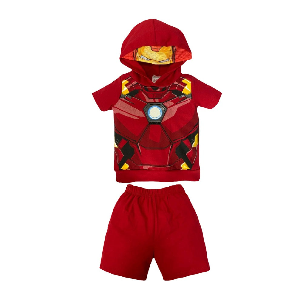 Conjunto Marvel Short y Playera con Gorro Ironman