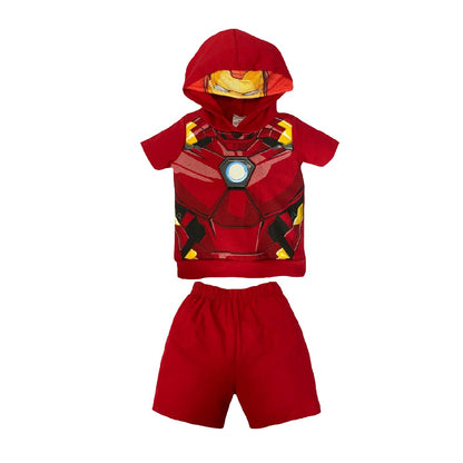 Conjunto Marvel Short y Playera con Gorro Ironman
