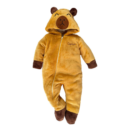 Mameluco Kiss para Bebé con Gorro Bordado Capibara