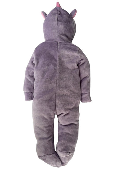 Mameluco Kiss para Bebé con Gorro Bordado Unicornio Lila