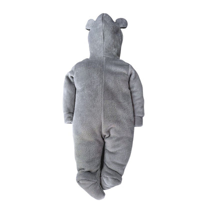 Mameluco Kiss para Bebé con Gorro Bordado Oso Gris