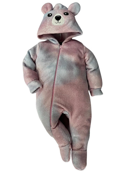 Mameluco Kiss para Bebé con Gorro Bordado Osita Foil