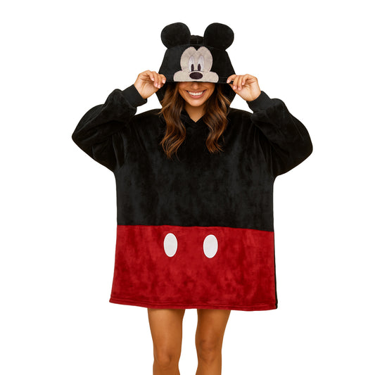 Maxi Sudadera Adulto con Gorro Bordado Disney Mickey Mouse