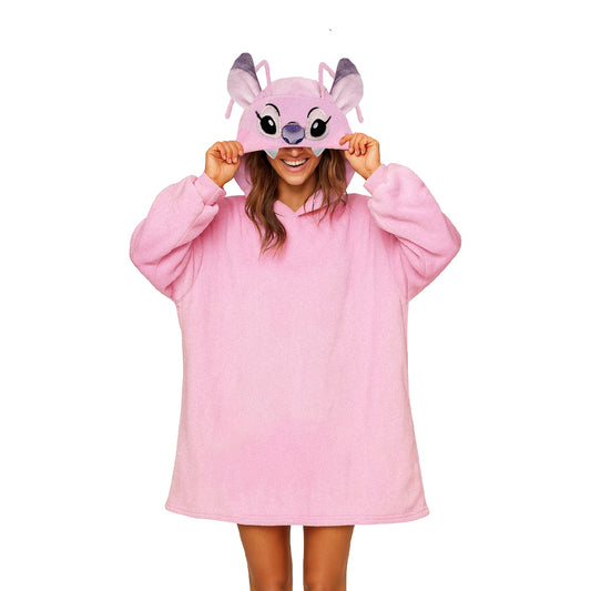 Maxi Sudadera Adulto con Gorro Bordado Disney Angela Novia De Stitch