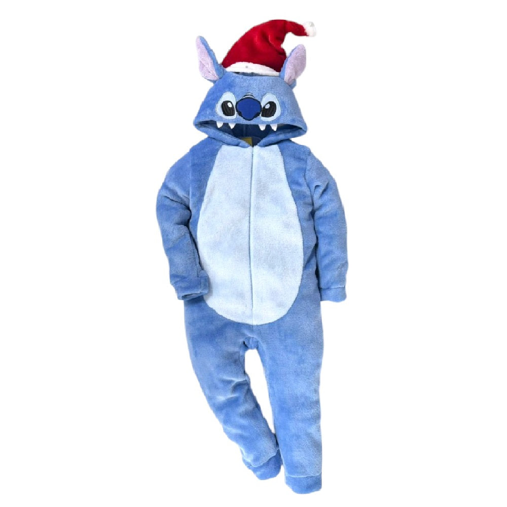 Mameluco Disfraz Adulto Bordado Stitch Santa