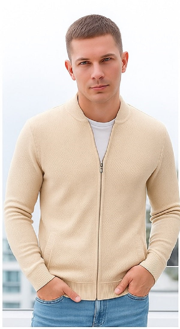 Suéter Hombre Básico Abierto Sweaters Con Cierre