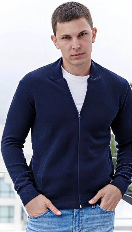 Suéter Hombre Básico Abierto Sweaters Con Cierre