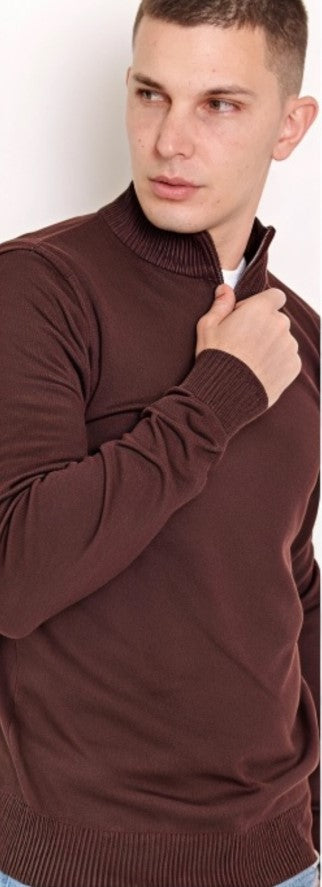 Suéter Hombre Cuello Alto Sweaters Con Cierre