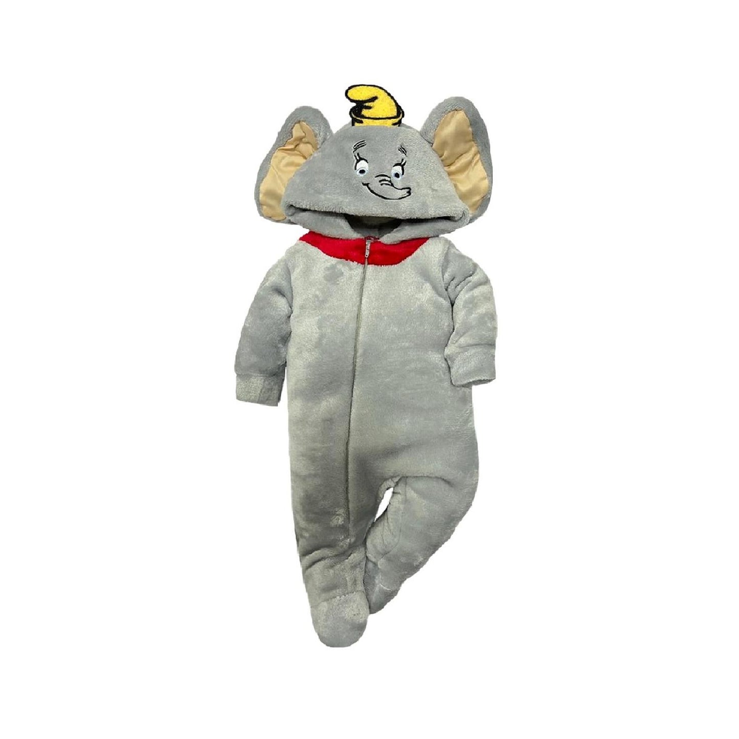 Kit 3 Mamelucos Disney para Bebé con Gorro Bordado Dumbo, Angel, Piglet