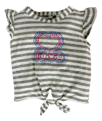 Conjunto 2 piezas Kiss para Niña Algodón Short y Playera con Aplicación Corazón