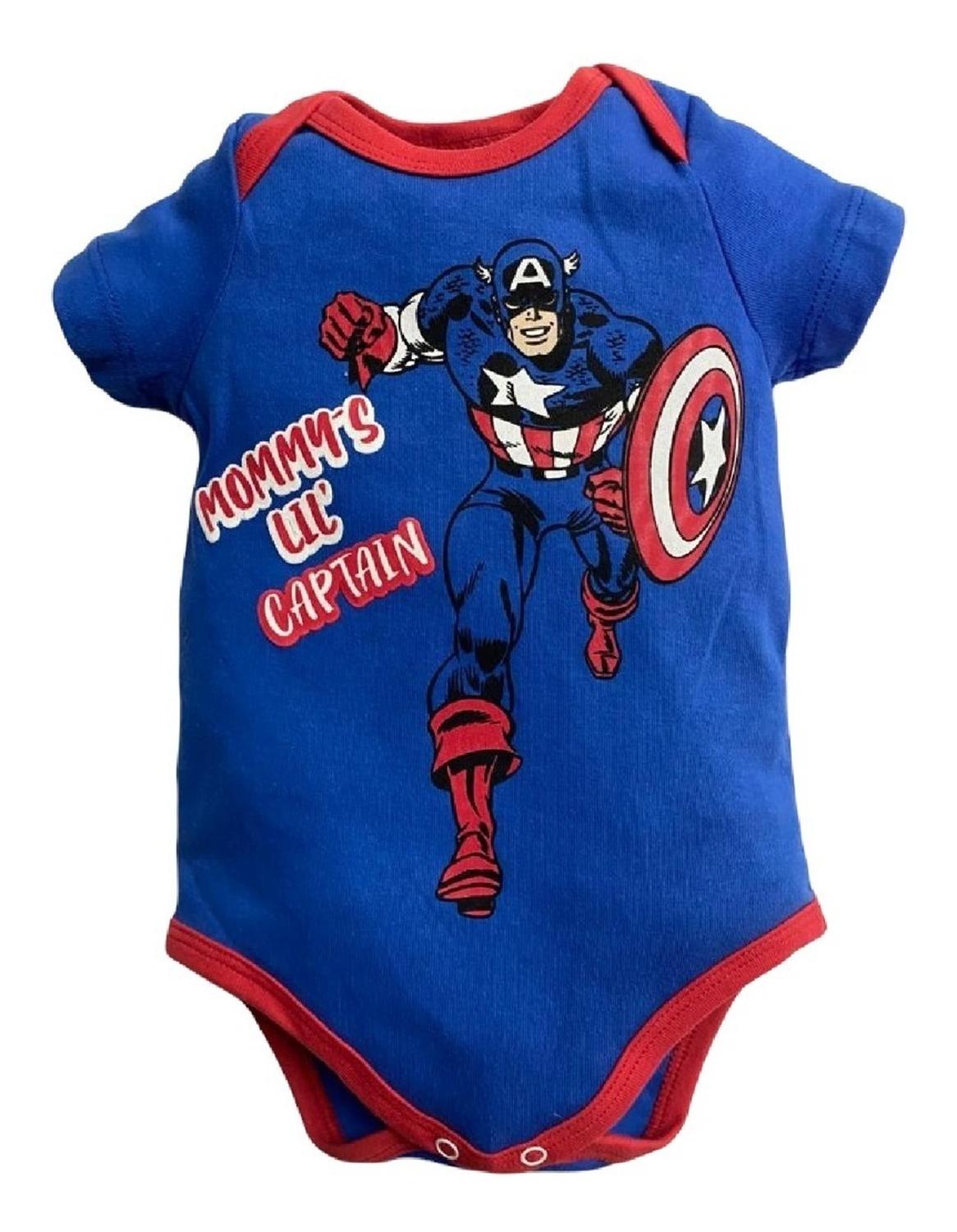 Kit 3 Pañalero Algodón Marvel para Bebé Estampado Capitán América, Ironman, Spiderman