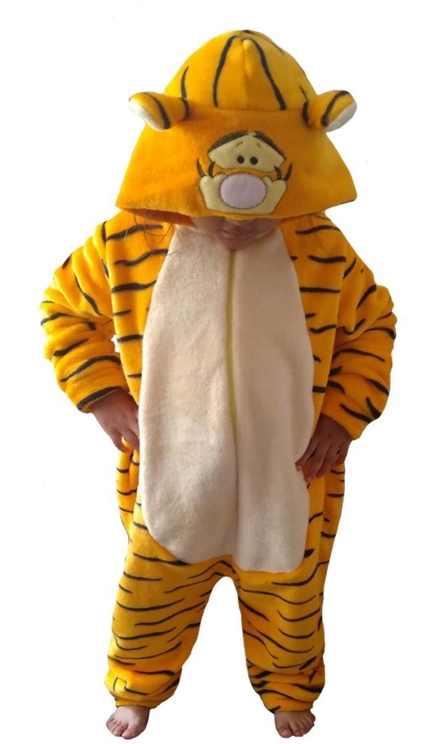 Kit 3 Mamelucos Disney para Niña con Gorro Bordado Tigger, Winnie Pooh, Piglet