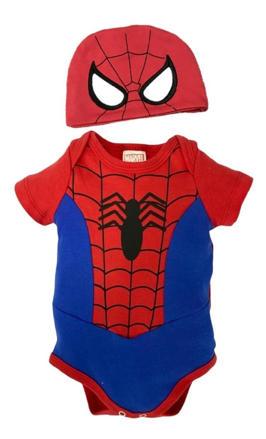 Kit 3 Pañalero Algodón Marvel para Bebé con Gorro Bordado Spiderman, Capitán América, Ironman