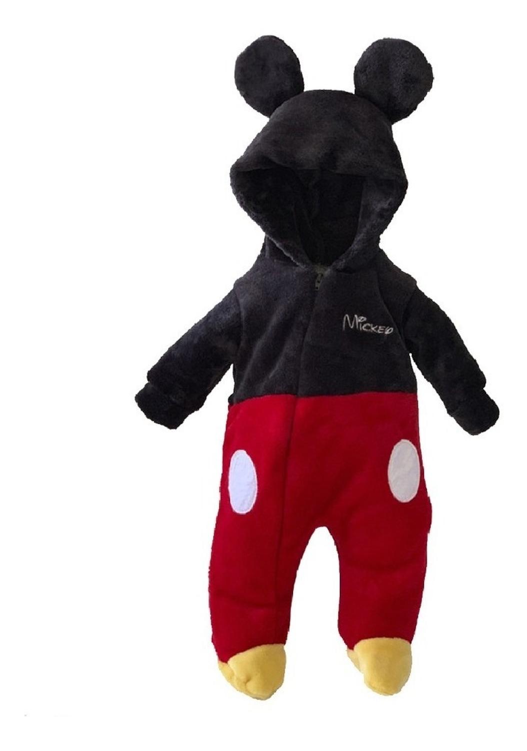 Kit 3 Mamelucos Disney para Bebé con Gorro Bordado Stitch, Mickey, Sulley